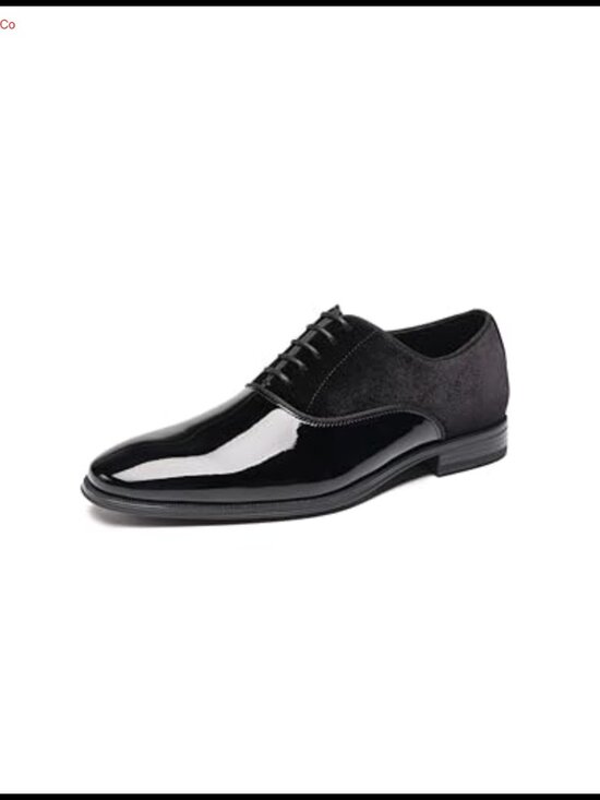 Other - Mens Oxford Faux Patent Leather Lace-up Tuxedo Dress Shoes Formal